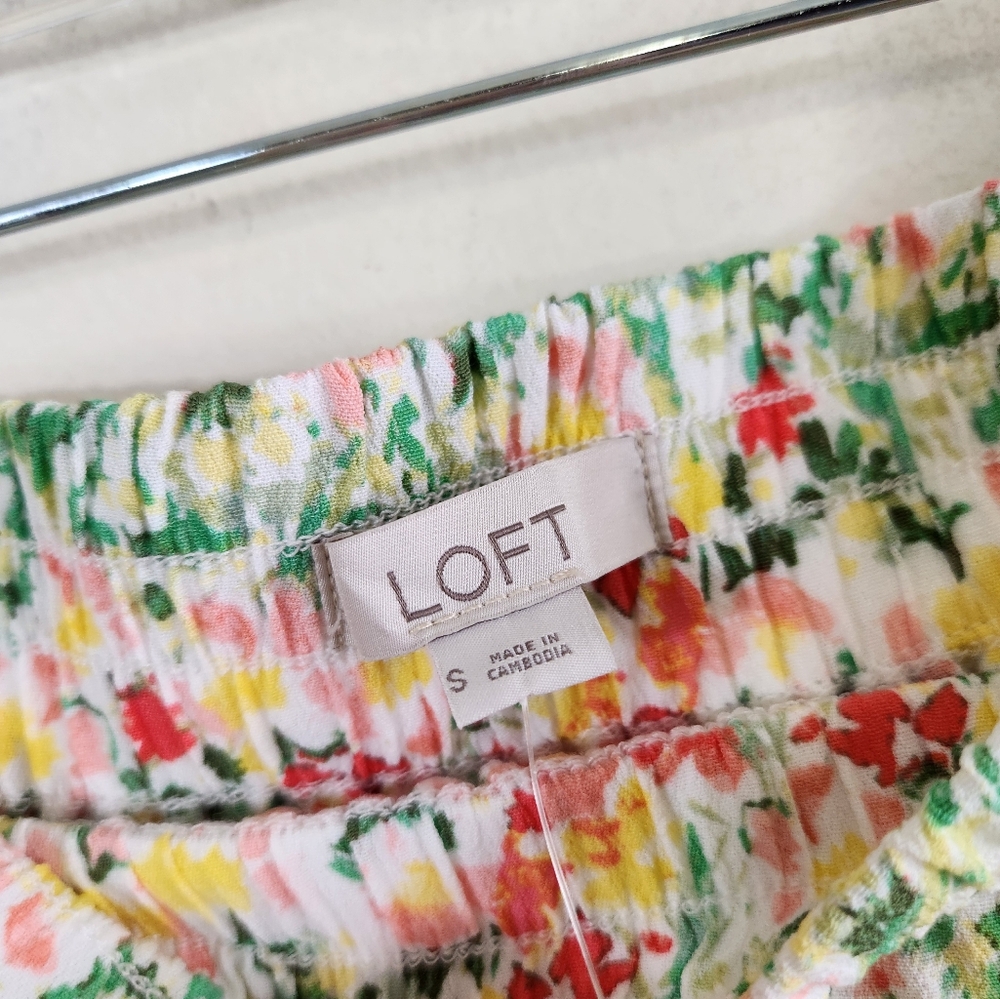 LOFT Floral Ruffle Skirt - Multicolor - Picture 7 of 8